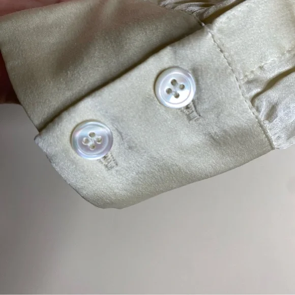 XIRENA CREAM MAYSON 100% SILK BLOUSE -Stardust - Picture 9 of 16